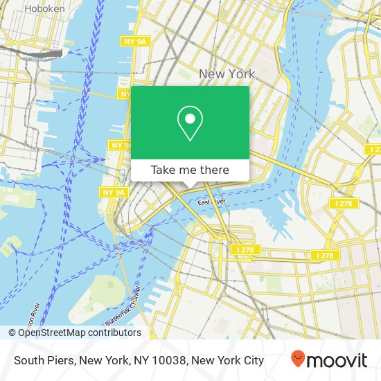 South Piers, New York, NY 10038 map