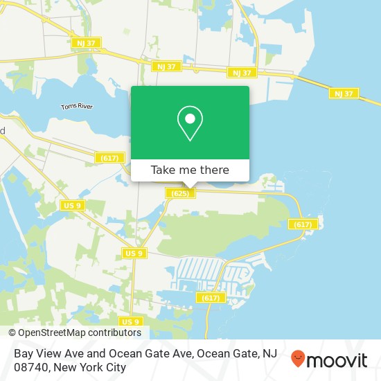 Mapa de Bay View Ave and Ocean Gate Ave, Ocean Gate, NJ 08740