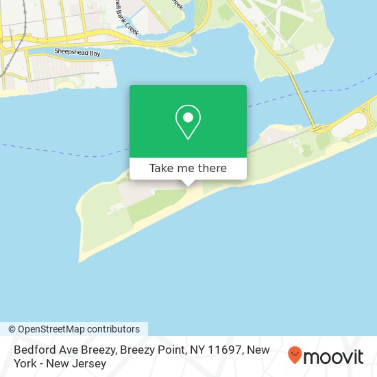 Mapa de Bedford Ave Breezy, Breezy Point, NY 11697