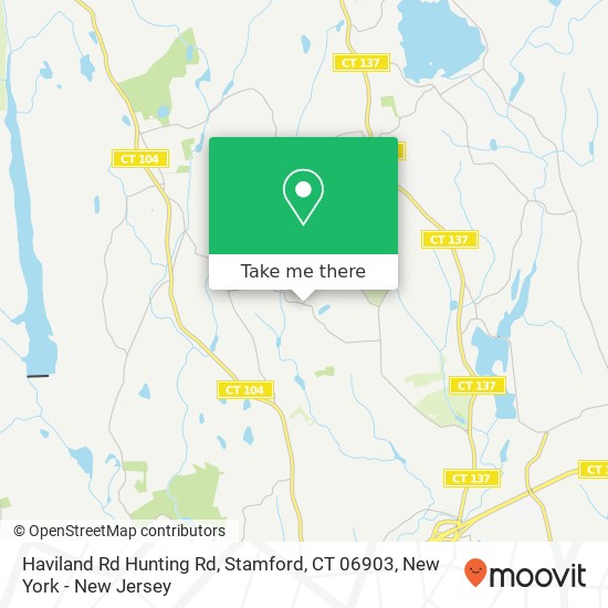 Mapa de Haviland Rd Hunting Rd, Stamford, CT 06903