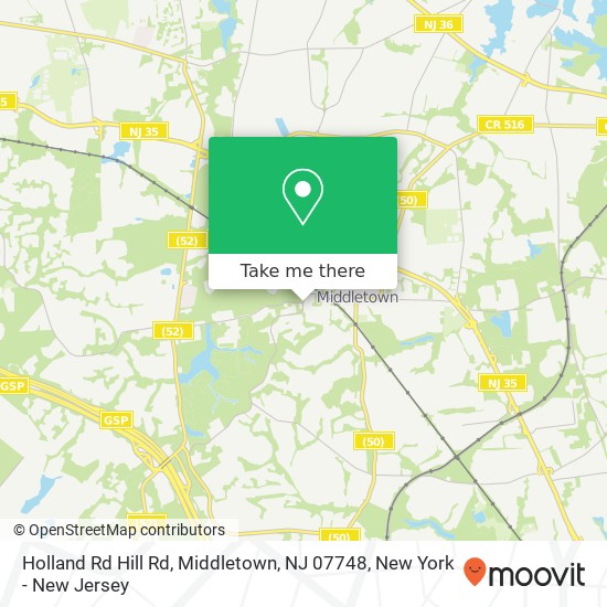 Mapa de Holland Rd Hill Rd, Middletown, NJ 07748