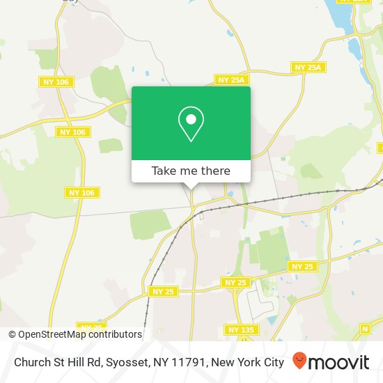 Church St Hill Rd, Syosset, NY 11791 map