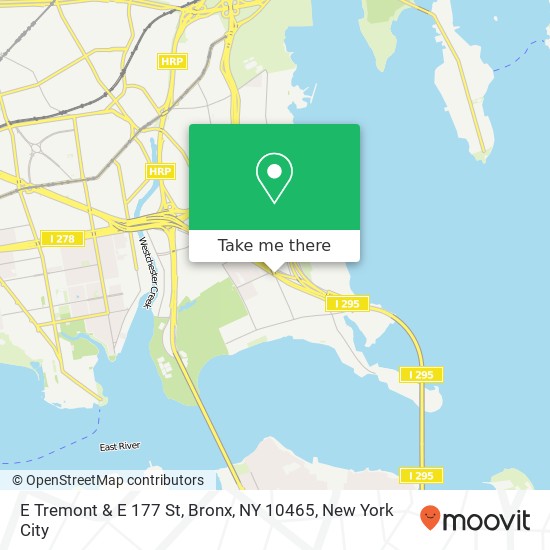 Mapa de E Tremont & E 177 St, Bronx, NY 10465