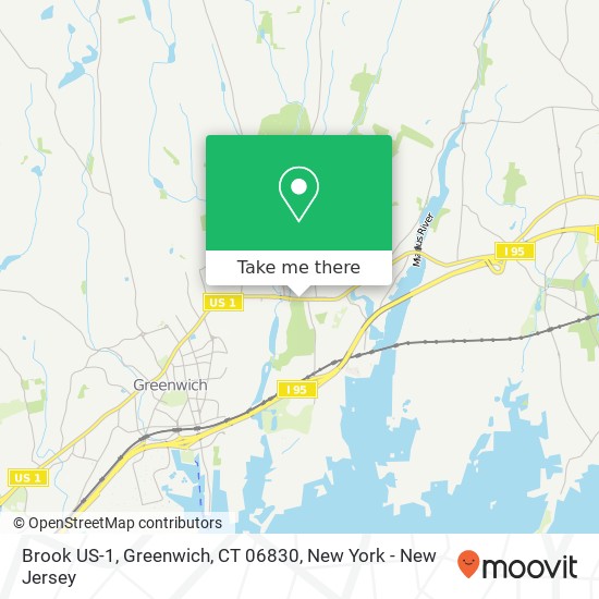 Mapa de Brook US-1, Greenwich, CT 06830