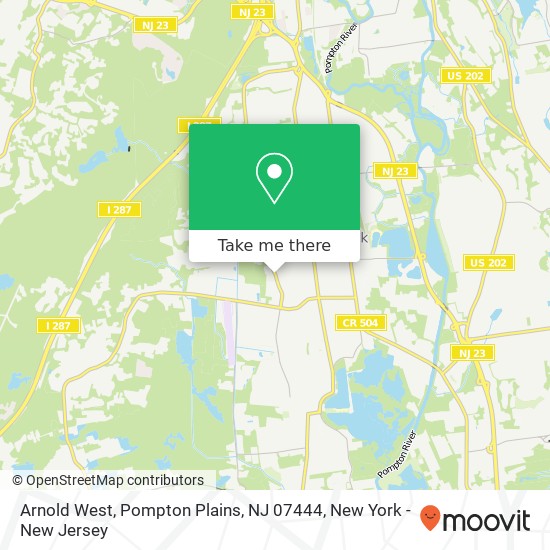 Mapa de Arnold West, Pompton Plains, NJ 07444