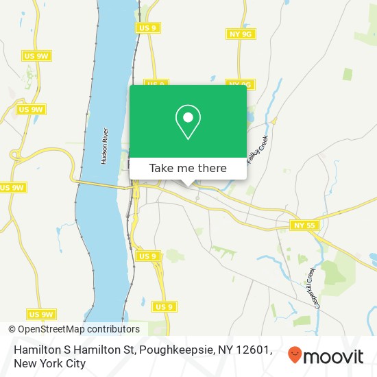 Mapa de Hamilton S Hamilton St, Poughkeepsie, NY 12601