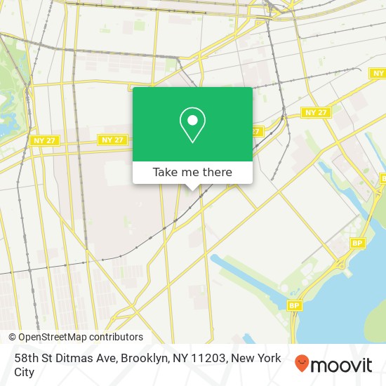 58th St Ditmas Ave, Brooklyn, NY 11203 map