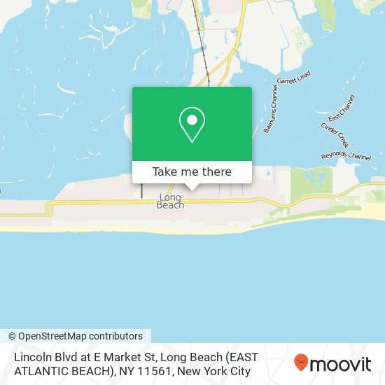 Mapa de Lincoln Blvd at E Market St, Long Beach (EAST ATLANTIC BEACH), NY 11561