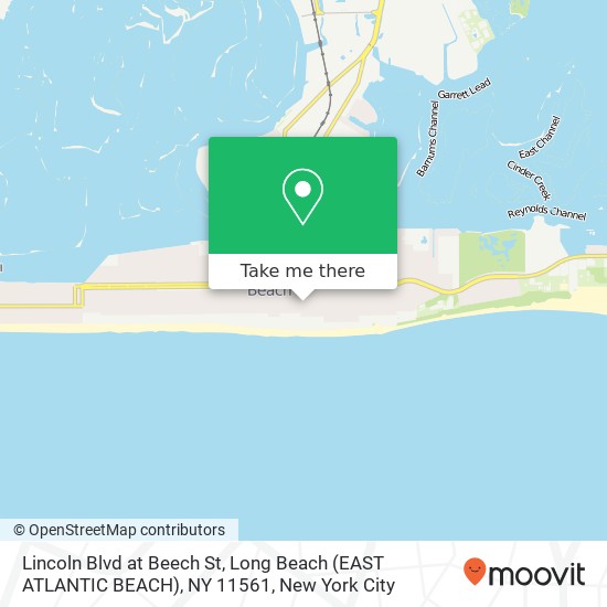 Lincoln Blvd at Beech St, Long Beach (EAST ATLANTIC BEACH), NY 11561 map