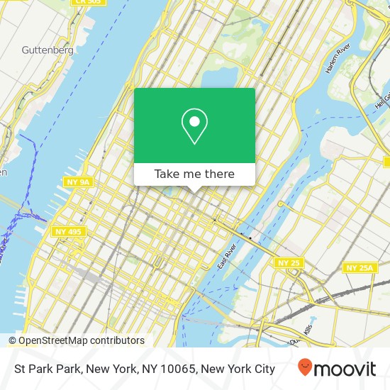 Mapa de St Park Park, New York, NY 10065