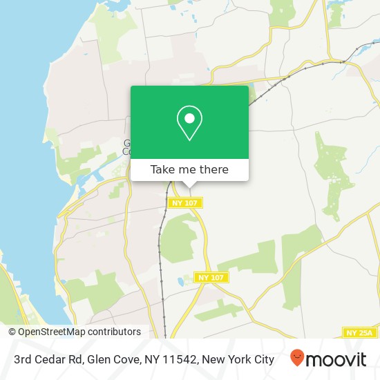 Mapa de 3rd Cedar Rd, Glen Cove, NY 11542