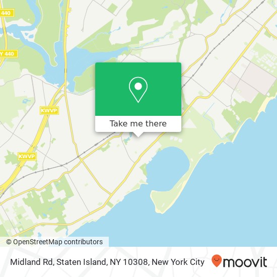 Mapa de Midland Rd, Staten Island, NY 10308