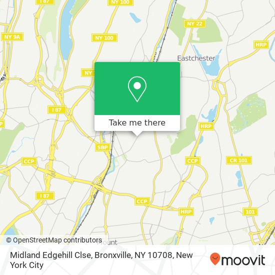 Midland Edgehill Clse, Bronxville, NY 10708 map