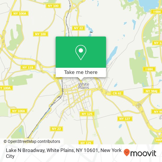 Mapa de Lake N Broadway, White Plains, NY 10601