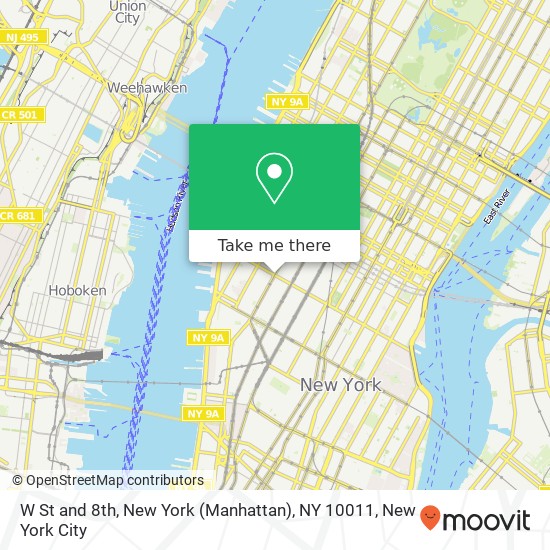 W St and 8th, New York (Manhattan), NY 10011 map