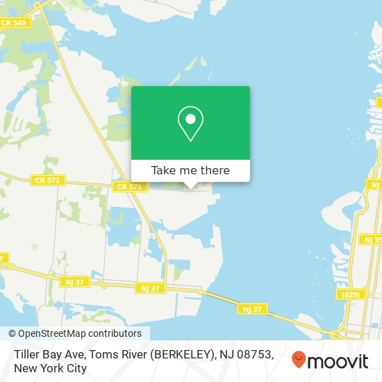 Tiller Bay Ave, Toms River (BERKELEY), NJ 08753 map