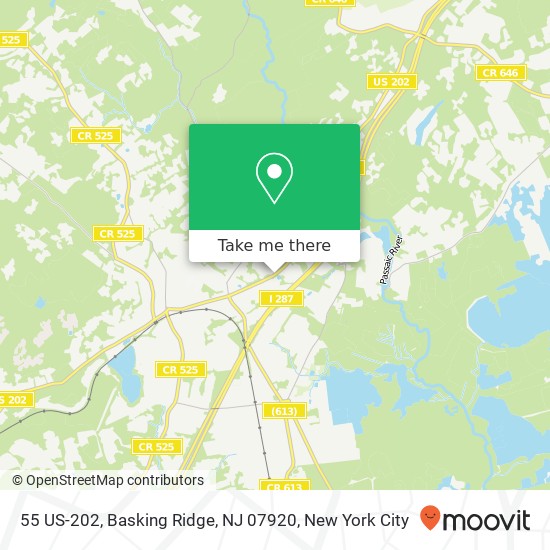 Mapa de 55 US-202, Basking Ridge, NJ 07920