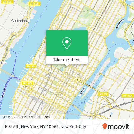 E St 5th, New York, NY 10065 map