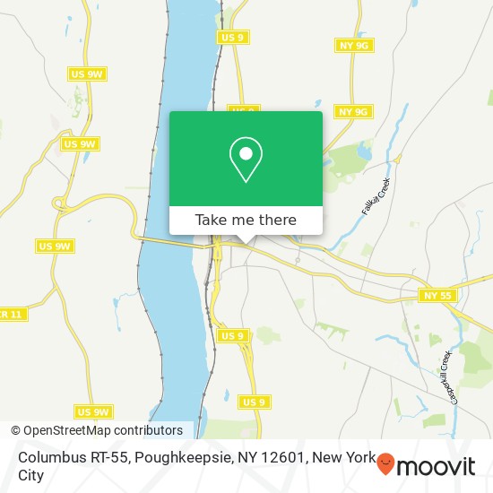 Columbus RT-55, Poughkeepsie, NY 12601 map