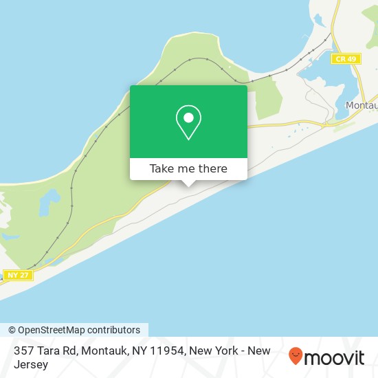 Mapa de 357 Tara Rd, Montauk, NY 11954