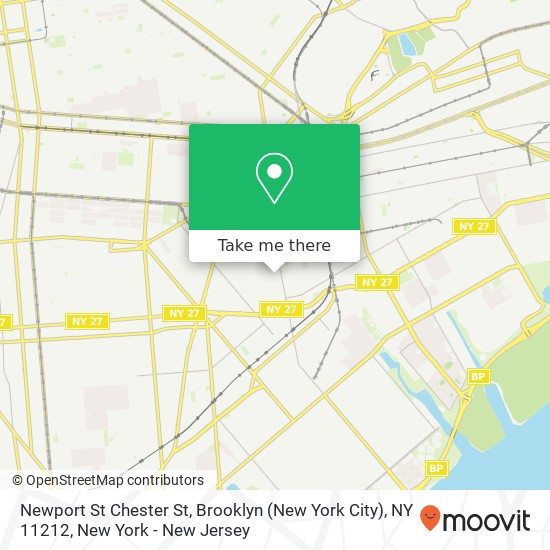 Mapa de Newport St Chester St, Brooklyn (New York City), NY 11212
