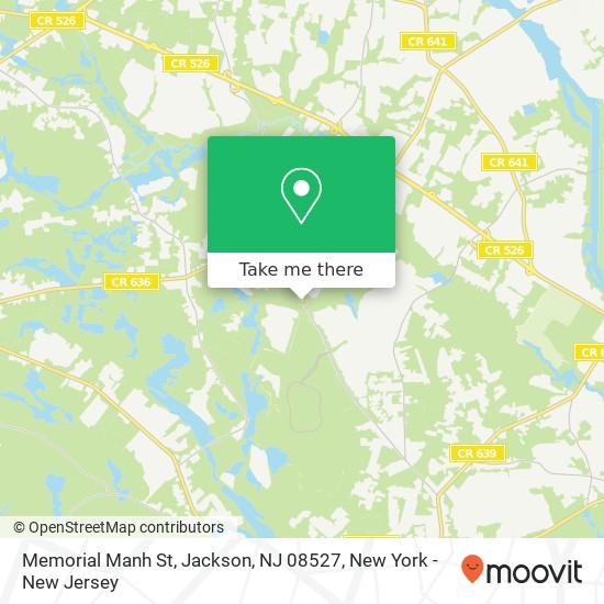 Mapa de Memorial Manh St, Jackson, NJ 08527