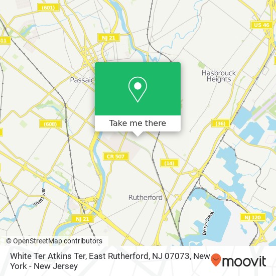 Mapa de White Ter Atkins Ter, East Rutherford, NJ 07073