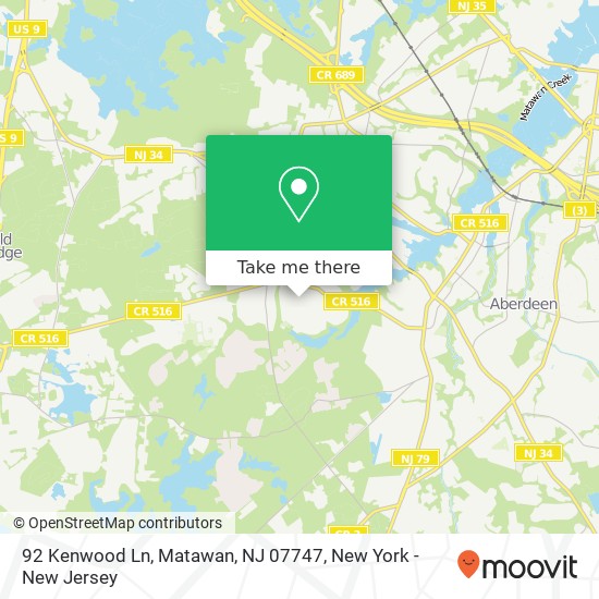 92 Kenwood Ln, Matawan, NJ 07747 map