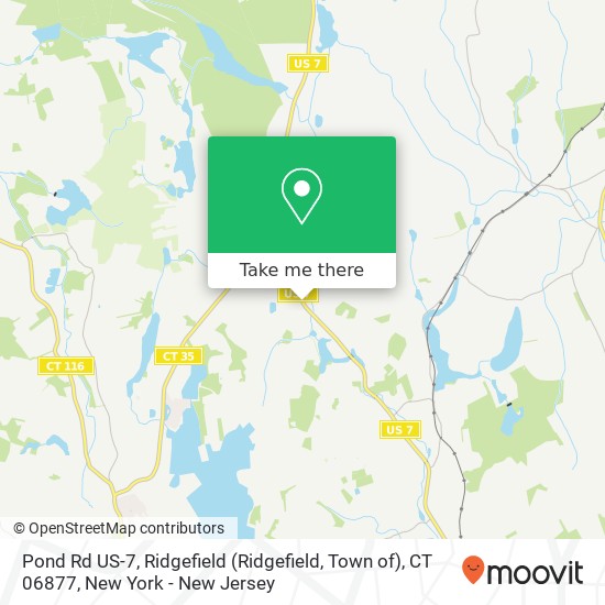 Mapa de Pond Rd US-7, Ridgefield (Ridgefield, Town of), CT 06877