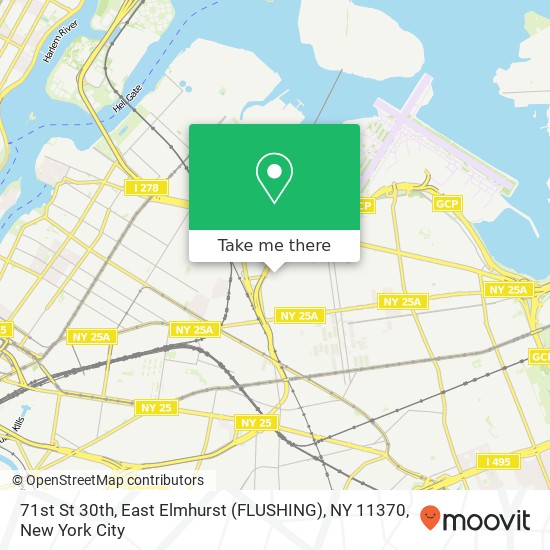 71st St 30th, East Elmhurst (FLUSHING), NY 11370 map