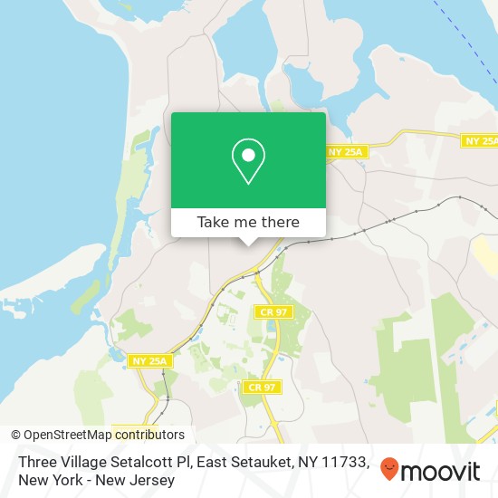 Mapa de Three Village Setalcott Pl, East Setauket, NY 11733