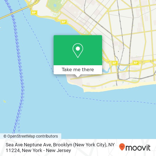 Mapa de Sea Ave Neptune Ave, Brooklyn (New York City), NY 11224