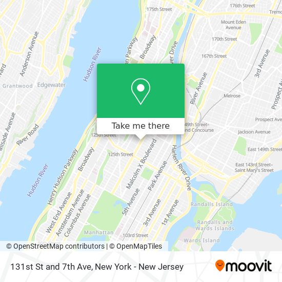 131st St and 7th Ave map