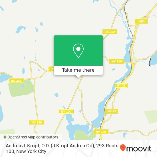 Mapa de Andrea J. Kropf, O.D. (J Kropf Andrea Od), 293 Route 100