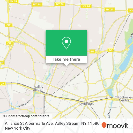 Alliance St Albermarle Ave, Valley Stream, NY 11580 map