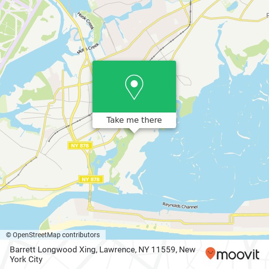 Mapa de Barrett Longwood Xing, Lawrence, NY 11559