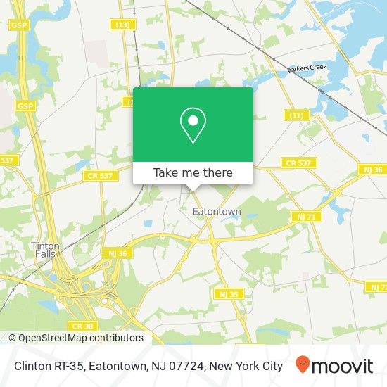 Mapa de Clinton RT-35, Eatontown, NJ 07724