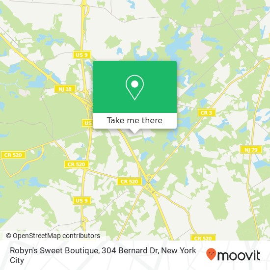 Mapa de Robyn's Sweet Boutique, 304 Bernard Dr