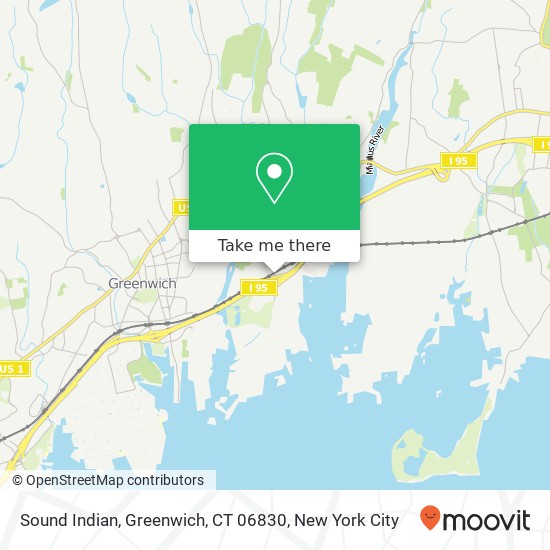 Mapa de Sound Indian, Greenwich, CT 06830
