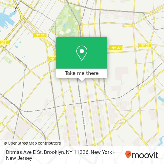 Ditmas Ave E St, Brooklyn, NY 11226 map