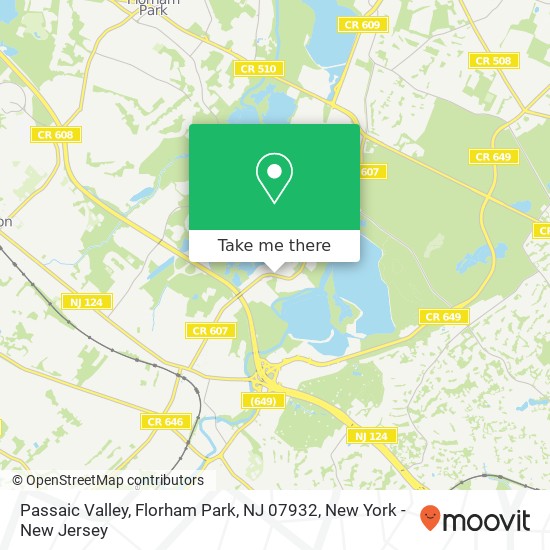 Mapa de Passaic Valley, Florham Park, NJ 07932