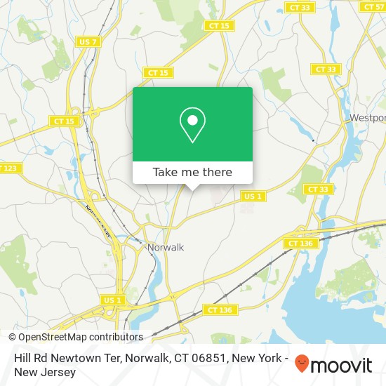 Mapa de Hill Rd Newtown Ter, Norwalk, CT 06851