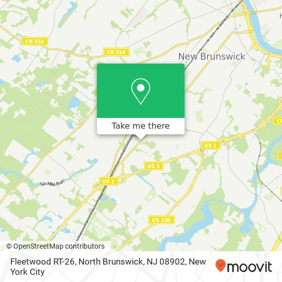 Mapa de Fleetwood RT-26, North Brunswick, NJ 08902