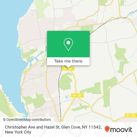 Mapa de Christopher Ave and Hazel St, Glen Cove, NY 11542