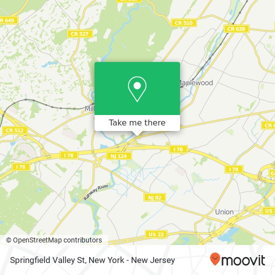 Mapa de Springfield Valley St