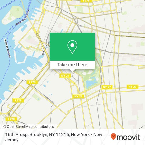 16th Prosp, Brooklyn, NY 11215 map