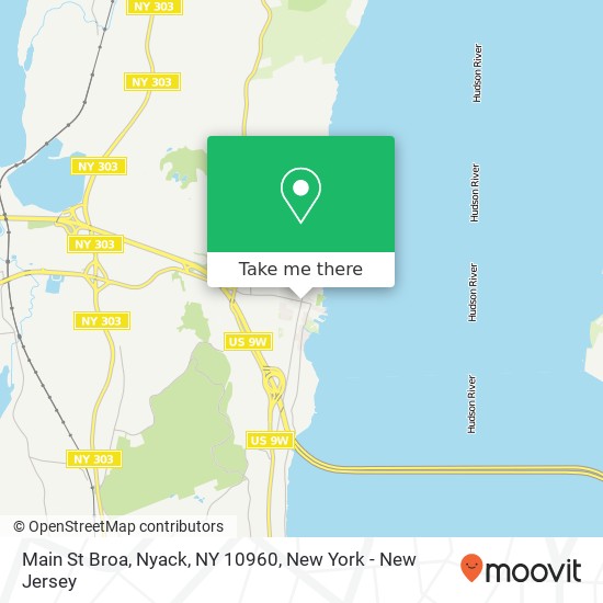 Mapa de Main St Broa, Nyack, NY 10960