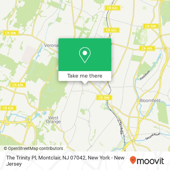 The Trinity Pl, Montclair, NJ 07042 map