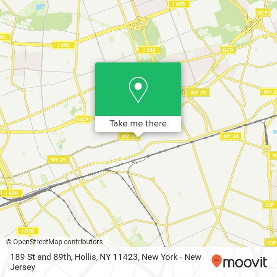 Mapa de 189 St and 89th, Hollis, NY 11423
