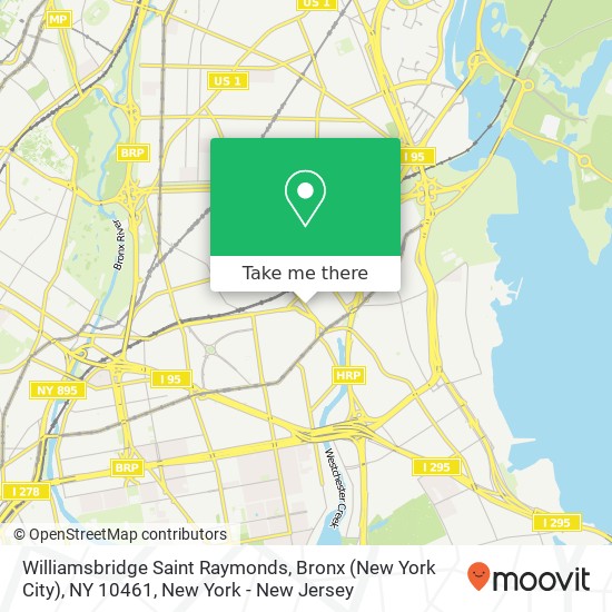Mapa de Williamsbridge Saint Raymonds, Bronx (New York City), NY 10461